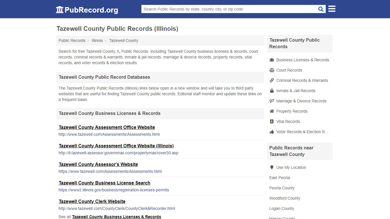 Free Tazewell County Public Records (Illinois Public Records)