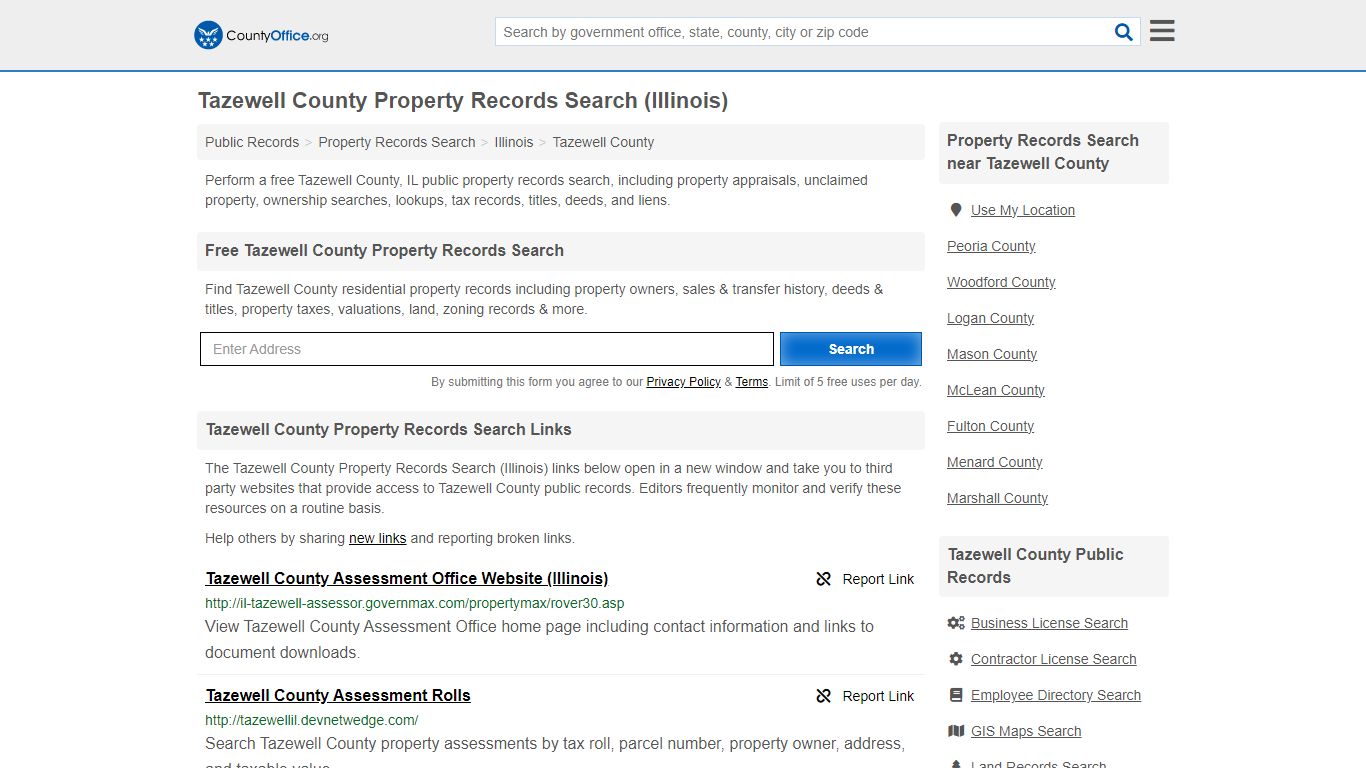 Tazewell County Property Records Search (Illinois) - County Office